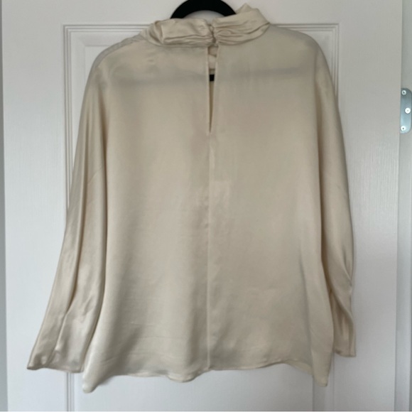 Zara | Satin Blouse w/ Cowel Neck - Size L - Picture 3 of 6